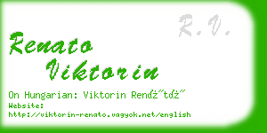 renato viktorin business card